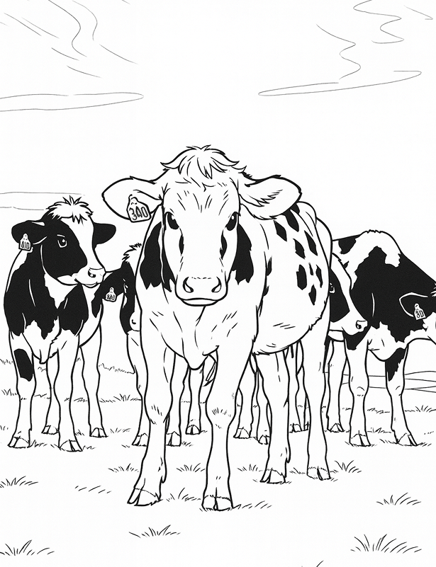 Cow line art